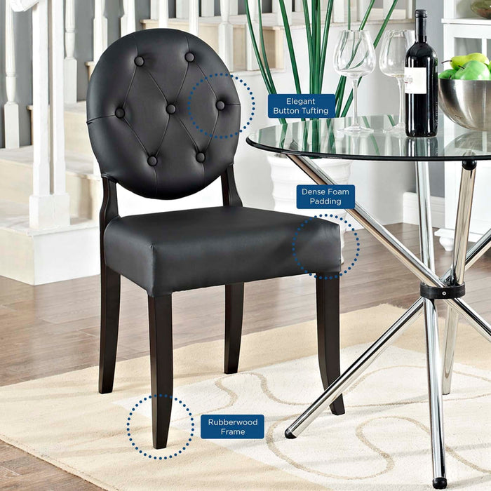 Button Dining Vinyl Side Chair | Bohemian Home Decor