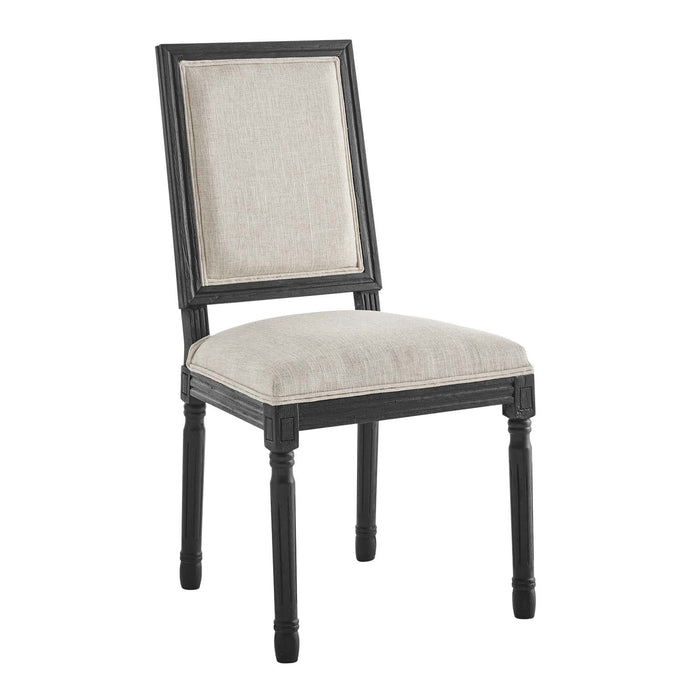 Court French Vintage Upholstered Fabric Dining Side Chair | Bohemian Home Decor