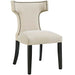 Dining Chair Curve Fabric Dining Chair Beige -Free Shipping at Bohemian Home Decor