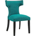 Dining Chair Curve Fabric Dining Chair Teal -Free Shipping at Bohemian Home Decor