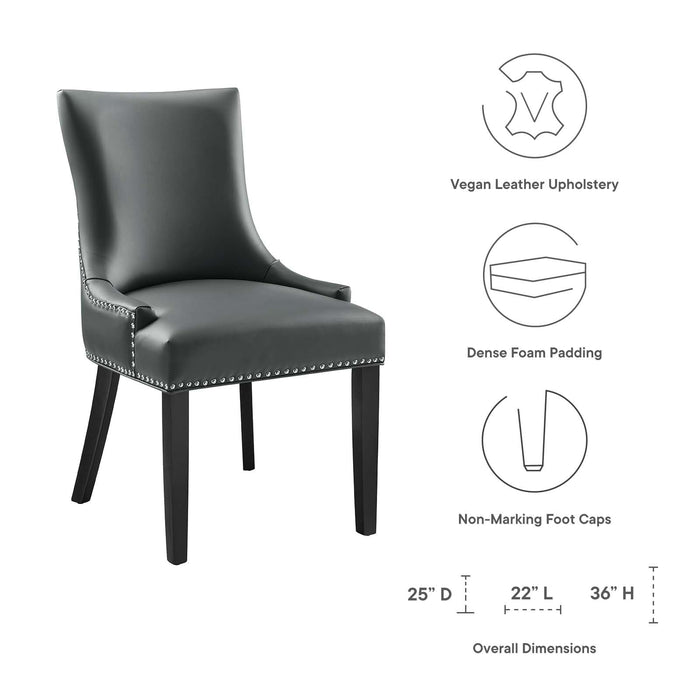 Marquis Vegan Leather Dining Chair | Bohemian Home Decor