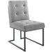 Privy Black Stainless Steel Upholstered Fabric Dining Chair | Bohemian Home Decor