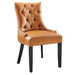 Dining Chair Regent Tufted Vegan Leather Dining Chair Tan -Free Shipping at Bohemian Home Decor