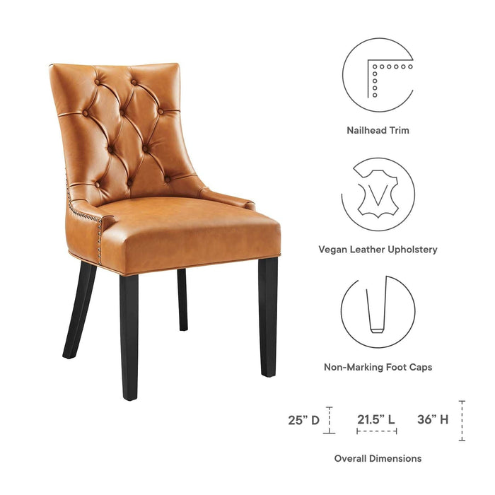 Regent Tufted Vegan Leather Dining Chair | Bohemian Home Decor