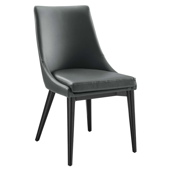 Dining Chair Viscount Vegan Leather Dining Chair Gray -Free Shipping at Bohemian Home Decor