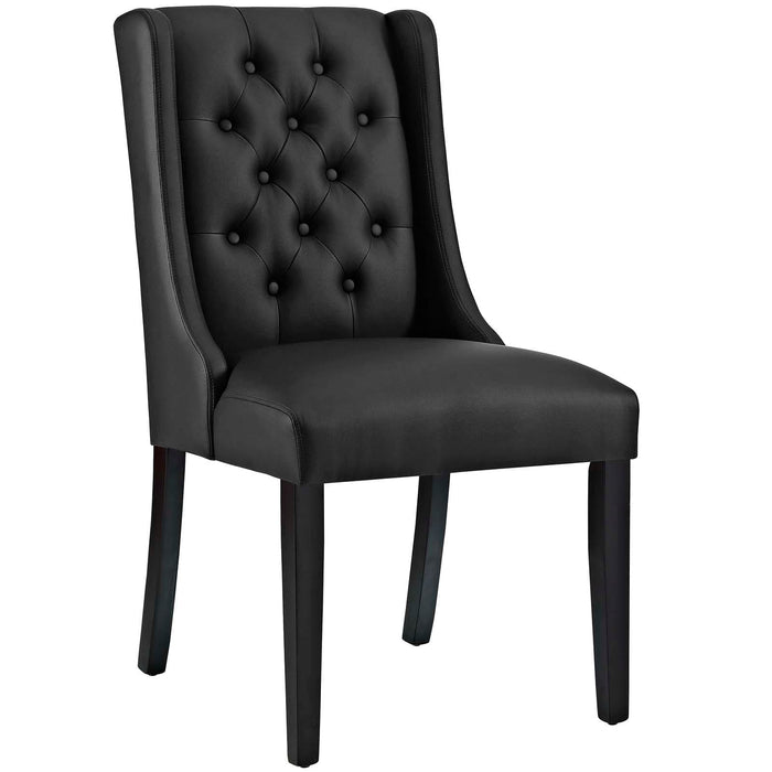 Baronet Button Tufted Vegan Leather Dining Chair | Bohemian Home Decor