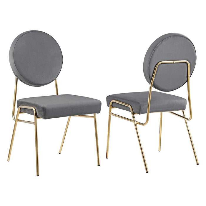 Craft Performance Velvet Dining Side Chairs - Set of 2 | Bohemian Home Decor