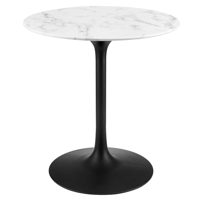 Lippa 28" Round Artificial Marble Dining Table | Bohemian Home Decor
