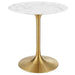 Lippa 28" Round Artificial Marble Dining Table II | Bohemian Home Decor