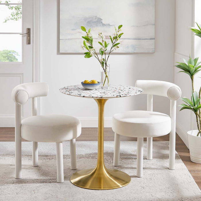 Lippa 28" Round Terrazzo Dining Table II | Bohemian Home Decor