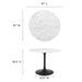 Lippa 40" Round Artificial Marble Dining Table | Bohemian Home Decor