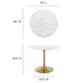 Lippa 40" Round Artificial Marble Dining Table II | Bohemian Home Decor