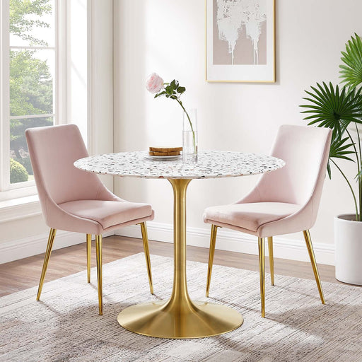 Lippa 40" Round Terrazzo Dining Table | Bohemian Home Decor