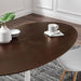 Lippa 60" Oval Cherry Walnut Wood Grain Dining Table | Bohemian Home Decor