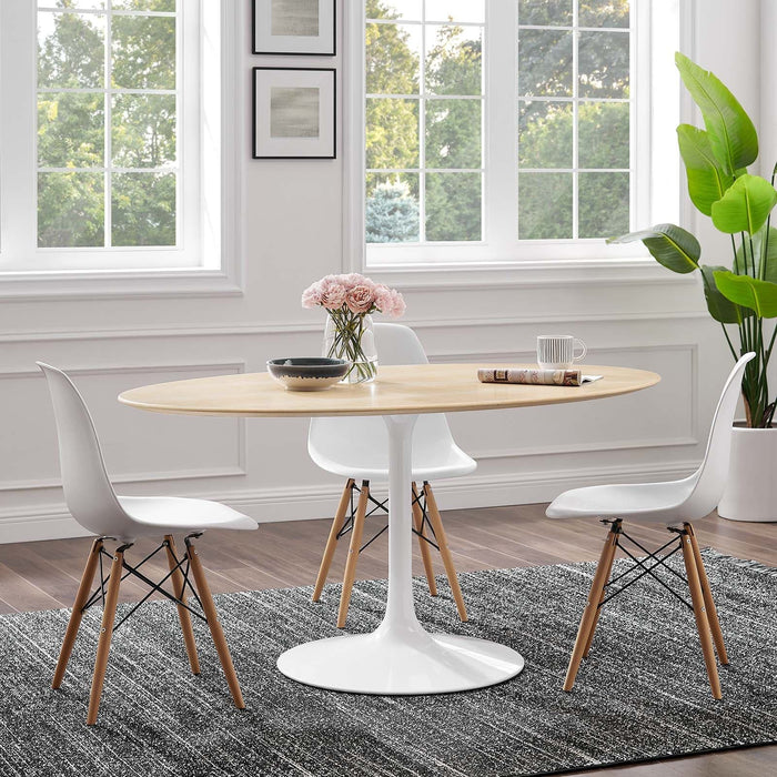 Lippa 60" Oval Natural Wood Grain Dining Table | Bohemian Home Decor