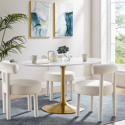 Lippa 60" Oval Wood Dining Table | Bohemian Home Decor