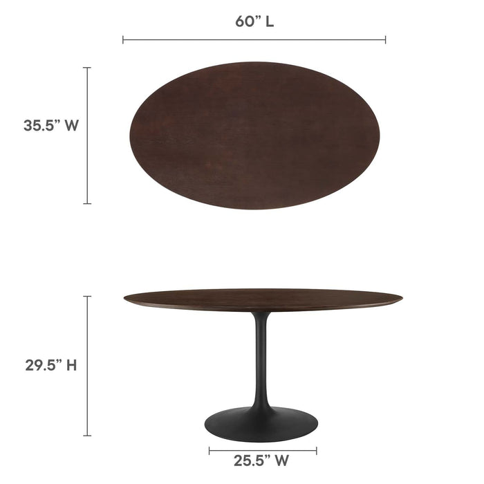 Lippa 60" Oval Wood Grain Dining Table | Bohemian Home Decor