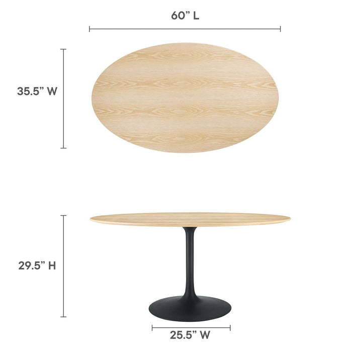 Lippa 60" Oval Wood Grain Dining Table | Bohemian Home Decor
