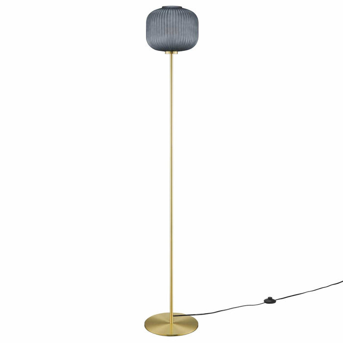 Reprise Glass Sphere Glass and Metal Floor Lamp | Bohemian Home Decor