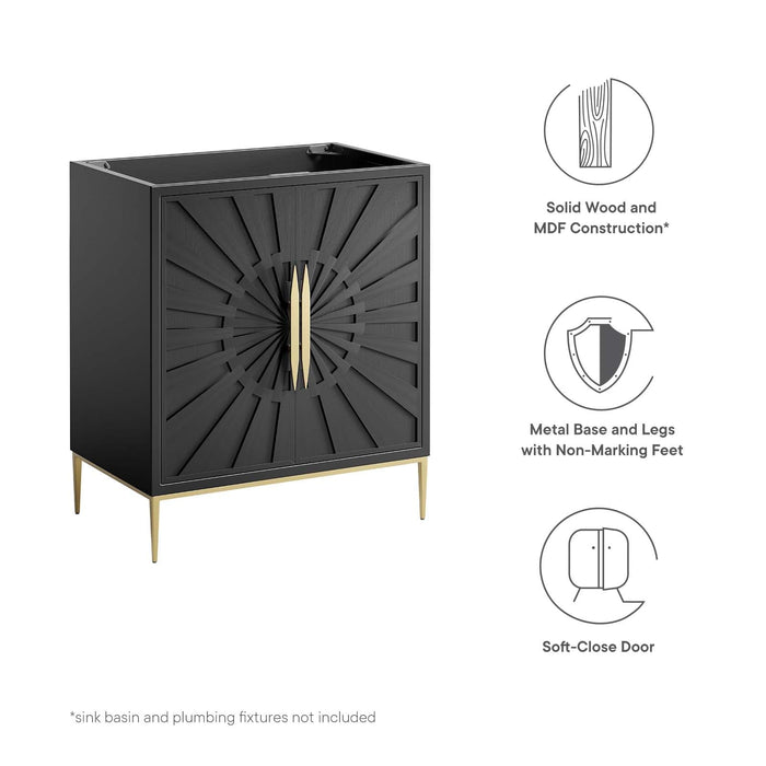 Furniture > Cabinets & Storage > Vanities > Bathroom Vanities Awaken 30" Bathroom Vanity Cabinet Black -Free Shipping by Bohemian Home Decor