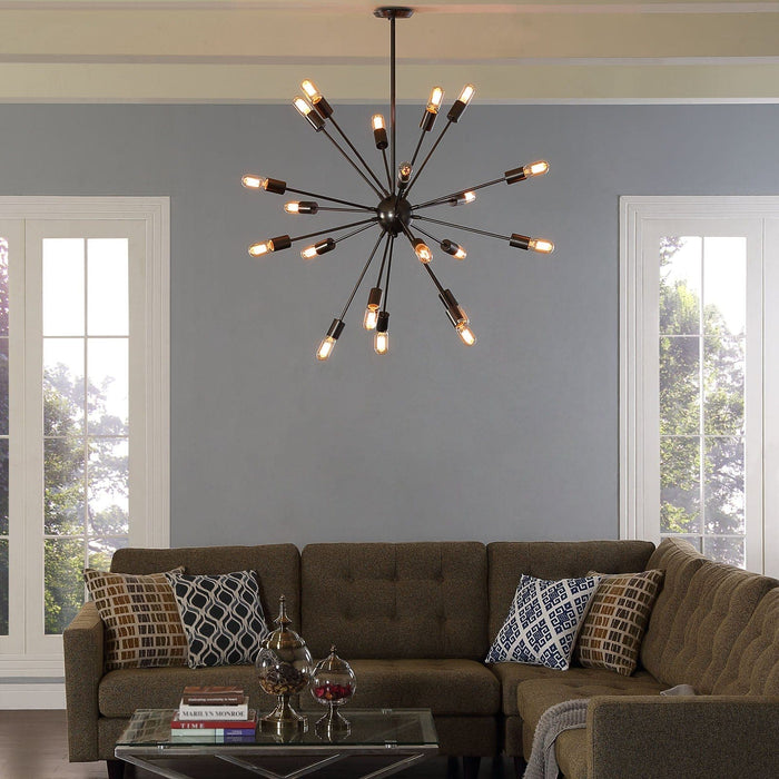 Beam Stainless Steel Chandelier | Bohemian Home Decor