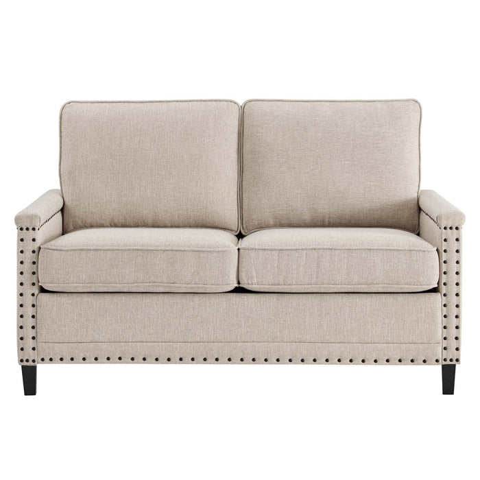 Ashton Upholstered Fabric Loveseat | Bohemian Home Decor
