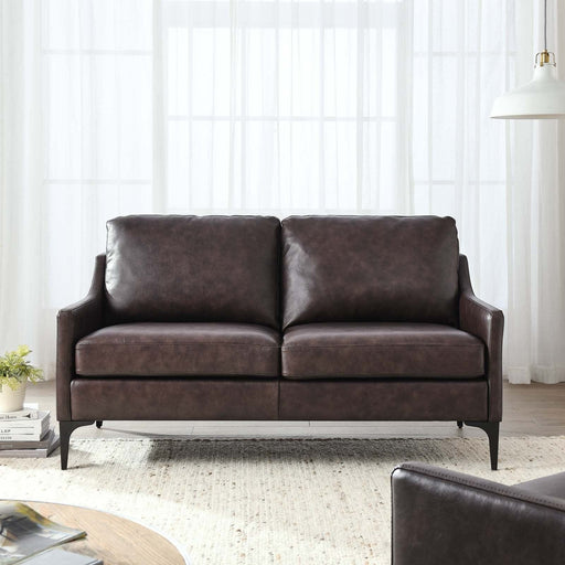 Loveseats Corland Leather Loveseat -Free Shipping at Bohemian Home Decor