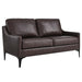 Loveseats Corland Leather Loveseat Brown -Free Shipping at Bohemian Home Decor