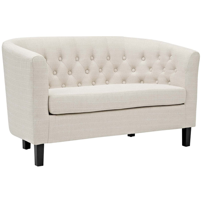 Loveseats Prospect Upholstered Fabric Loveseat Beige -Free Shipping at Bohemian Home Decor