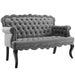 Viola Chesterfield Button Tufted Loveseat Performance Velvet Settee | Bohemian Home Decor
