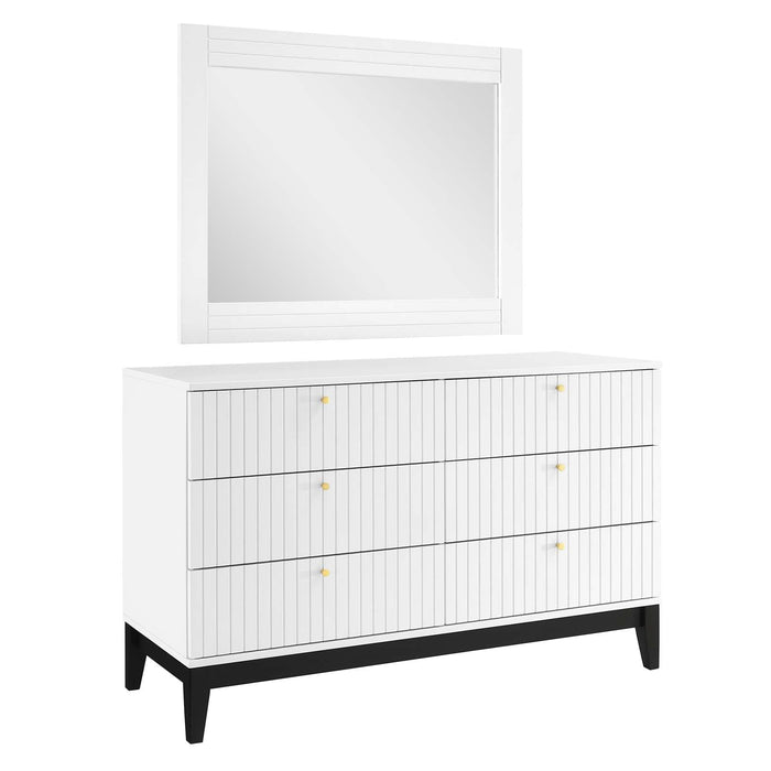 Mirror Dakota Dresser and Mirror White -Free Shipping at Bohemian Home Decor