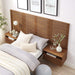 Render Wall Mount Headboard and Modern Nightstands (Twin Size) | Bohemian Home Decor