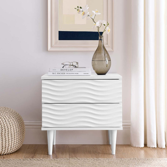 Wavelet 2-Drawer Nightstand | Bohemian Home Decor