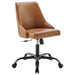 Office Chairs Designate Swivel Vegan Leather Office Chair Black Tan -Free Shipping at Bohemian Home Decor