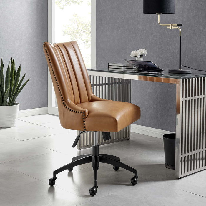 Empower Channel Tufted Vegan Leather Office Chair | Bohemian Home Decor