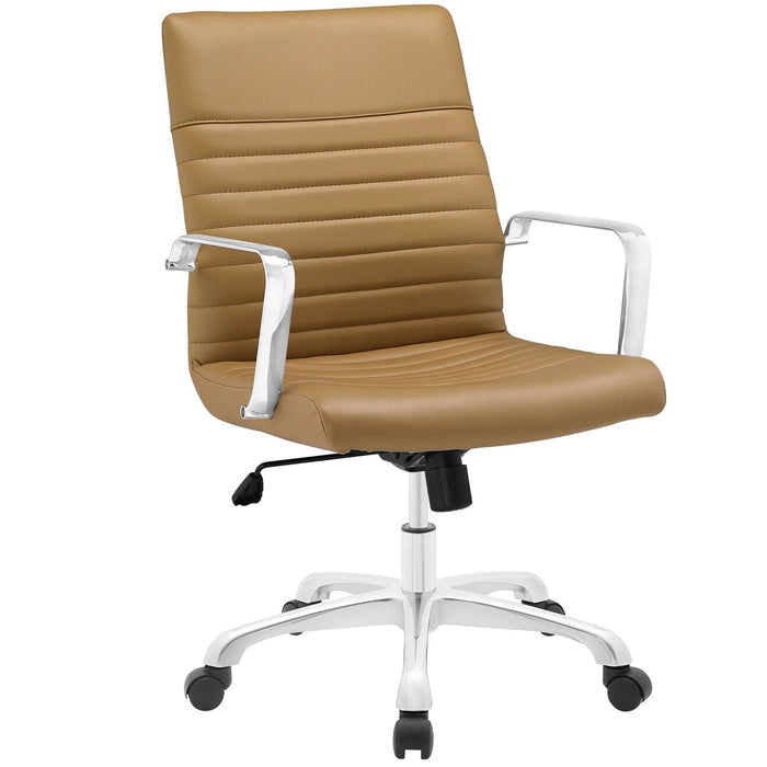 Office Chairs Finesse Mid Back Office Chair Tan -Free Shipping at Bohemian Home Decor