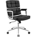 Office Chairs Portray Highback Upholstered Vinyl Office Chair Black -Free Shipping at Bohemian Home Decor