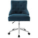 Regent Tufted Button Swivel Upholstered Fabric Office Chair | Bohemian Home Decor