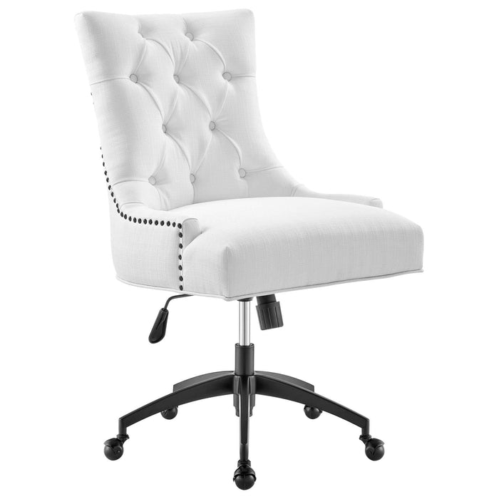 Office Chairs Regent Tufted Fabric Office Chair Black White -Free Shipping at Bohemian Home Decor