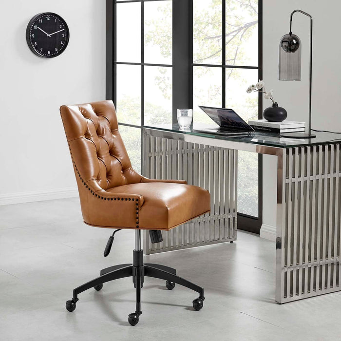 Regent Tufted Vegan Leather Office Chair | Bohemian Home Decor