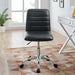 Ripple Armless Mid Back Vinyl Office Chair | Bohemian Home Decor