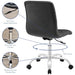 Office Chairs Ripple Armless Mid Back Vinyl Office Chair -Free Shipping at Bohemian Home Decor
