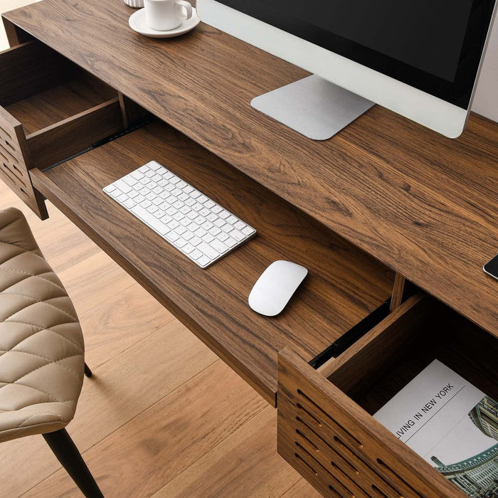 Merit 60" Wall Mount Wood Office Desk | Bohemian Home Decor