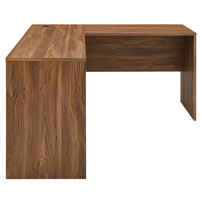 Venture L-Shaped Wood Office Desk | Bohemian Home Decor