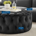 Ottomans Amour Tufted Button Large Round Performance Velvet Ottoman -Free Shipping at Bohemian Home Decor