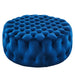 Ottomans Amour Tufted Button Large Round Performance Velvet Ottoman Navy -Free Shipping at Bohemian Home Decor