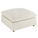 Ottomans Commix Down Filled Overstuffed Ottoman Light Beige -Free Shipping at Bohemian Home Decor