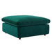 Ottomans Commix Down Filled Overstuffed Performance Velvet Ottoman Green -Free Shipping at Bohemian Home Decor