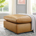 Ottomans Commix Down Filled Overstuffed Vegan Leather Ottoman -Free Shipping at Bohemian Home Decor