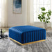 Conjure Channel Tufted Performance Velvet Ottoman | Bohemian Home Decor